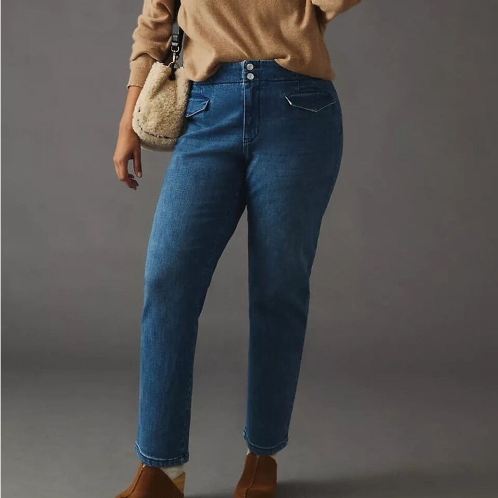 Anthropologie Maeve Bombshell Slim Straight Jeans
